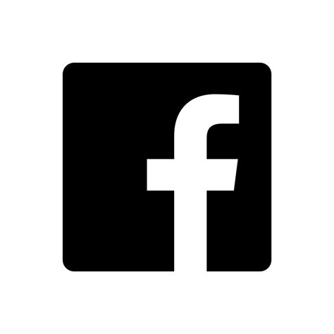 facebook logo black and white png