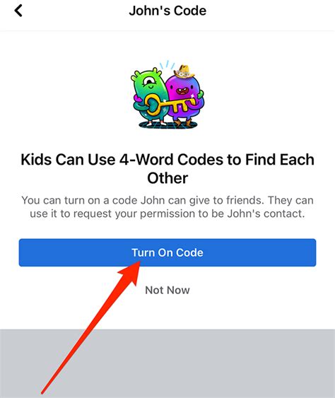 facebook messenger kids login code