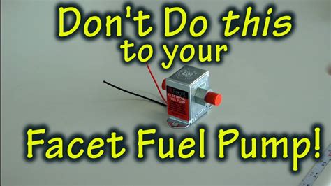 Facet Fuel Pump Not Pumping
