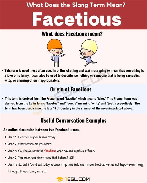 Facetious Comments Example