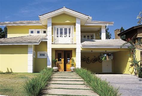 Fachadas Amarillas Con Blanco