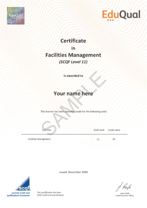 facilities management qualification
