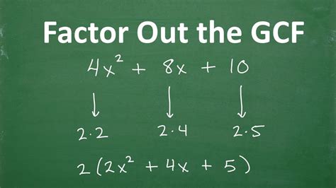 factor out meaning in math example