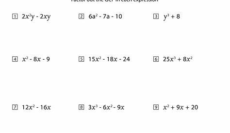 15 Best Images of GCF Worksheets With Answers Greatest Common Factor