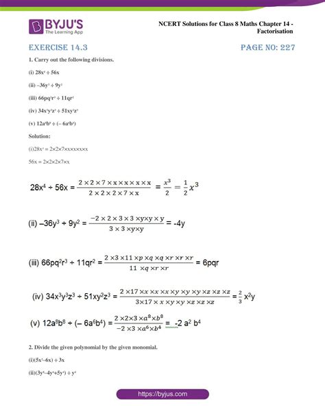 Factorisation In Maths Class 8