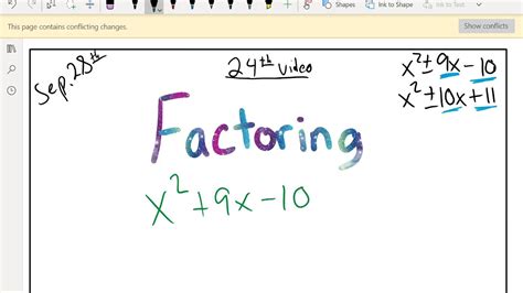 factorise x squared + 10x +9