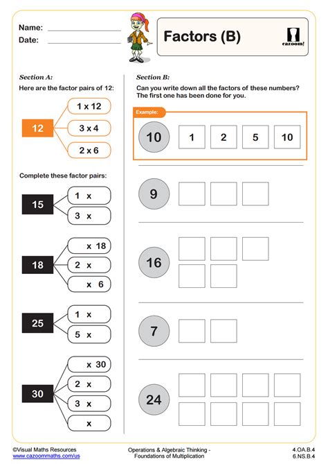 5 Factors Worksheet Tips
