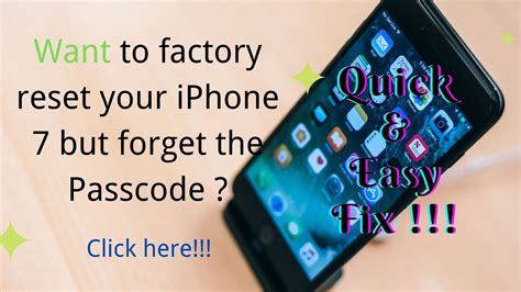 factory reset iphone 7 without passcode