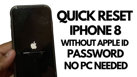 factory reset iphone 8 without screen time passcode