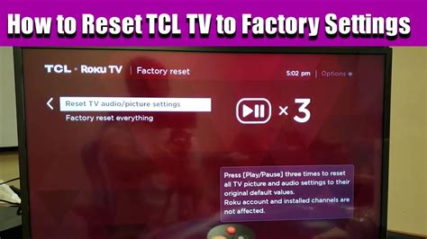 How to Factory Reset TCL Roku TV Without Remote?