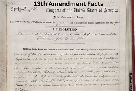 facts about the 13th amendment