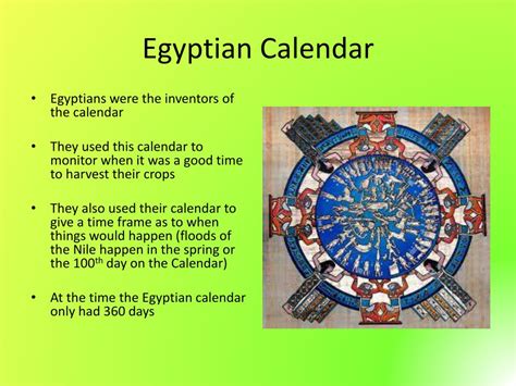 facts about the egyptian calendar