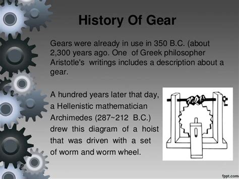 facts about the history of gears
