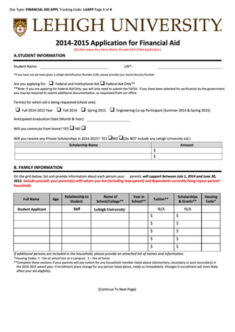 facts application for financial aid login