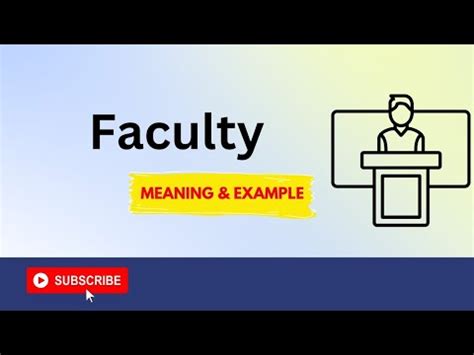 faculty meaning in telugu with example