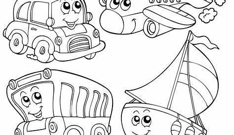 Malvorlage Autotransporter - LKW | Malvorlagen für Kinder