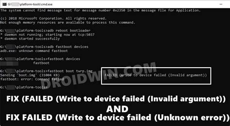 failed - invalid operation for device 2