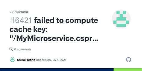 Failed To Compute Cache Key Csproj Not Found