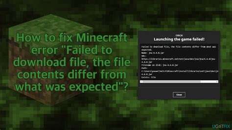 Failed to Download File Minecraft