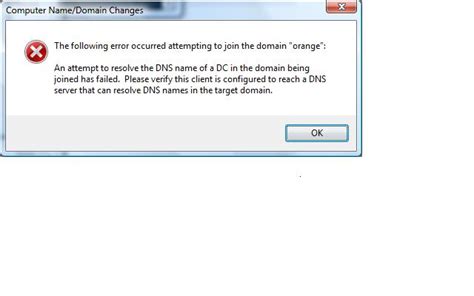 failed to find dc for domain