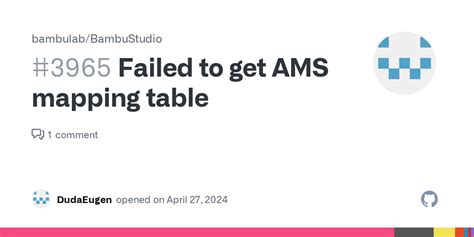 failed to get ams mapping table