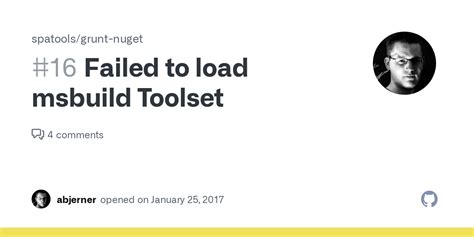 failed to load msbuild toolset