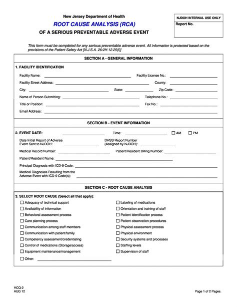 failure analysis report template excel