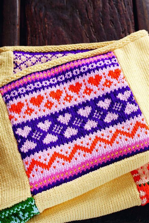 Fair Isle Blanket Knitting Pattern