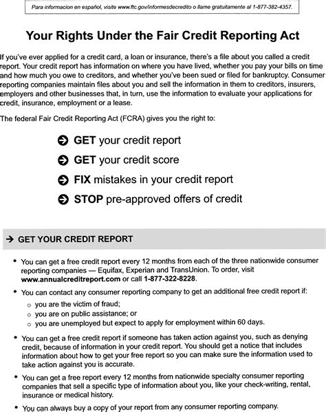 fair credit reporting act consumer rights pdf
