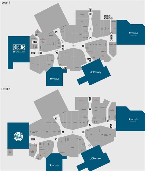 Fair Oaks Mall Directory Map