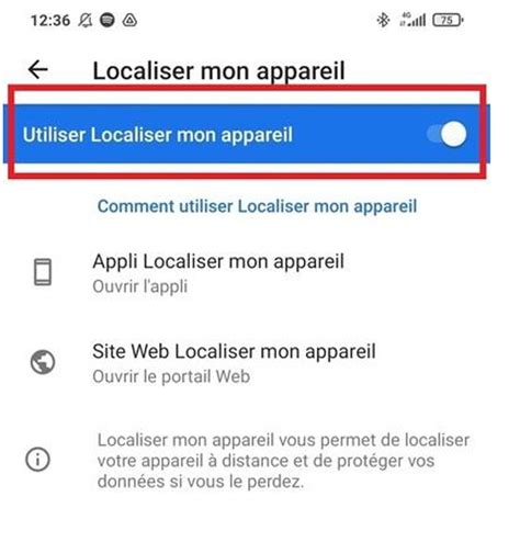Faire sonner sur Localiser