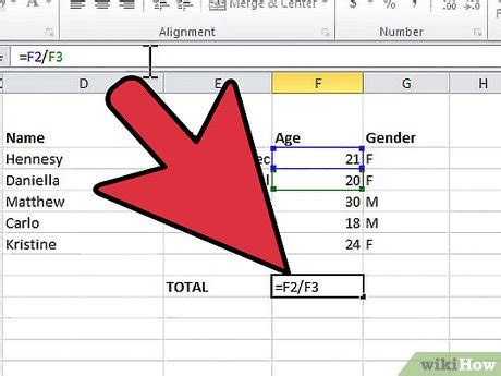 How to Divide in Excel Using a Formula