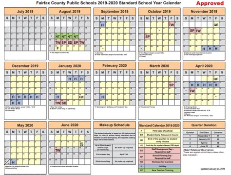 Fairfax County Calendar 2024-25