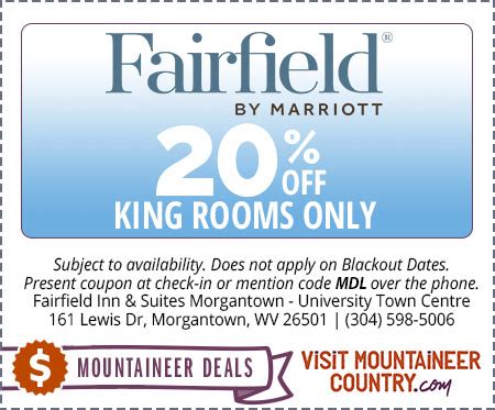 fairfield inn discount codes