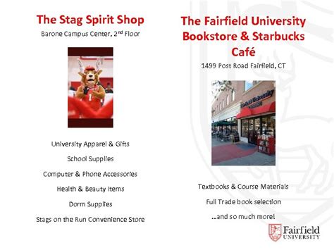 fairfield university stag spirit shop hours