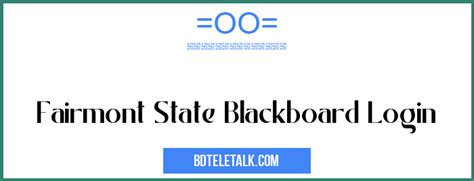 fairmont state blackboard