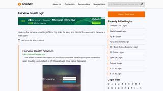 fairview intranet login