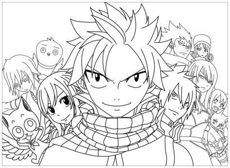 Image of anime fairy tail coloring pages Fairy tail art
