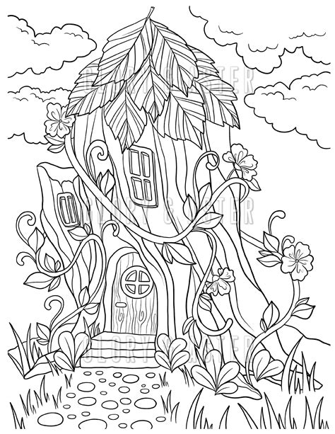 Fairy Tree House Coloring Pages: A Magical World Of Creativity