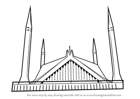faisal masjid drawing
