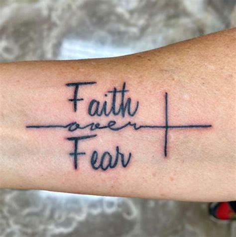 faith over fear tattoo Fear tattoo, Scripture tattoos, Hand tattoos