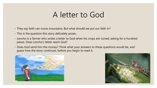 Faith Can Move Mountains Discuss With Reference To Lencho Class 10