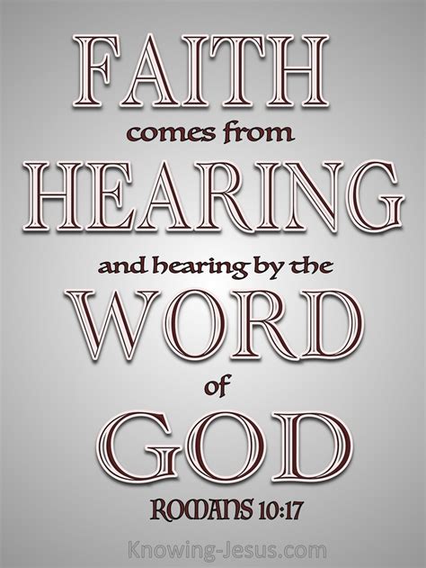 faith come from god