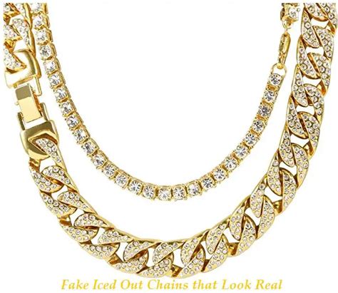 Fake Iced Out Chains Amazon