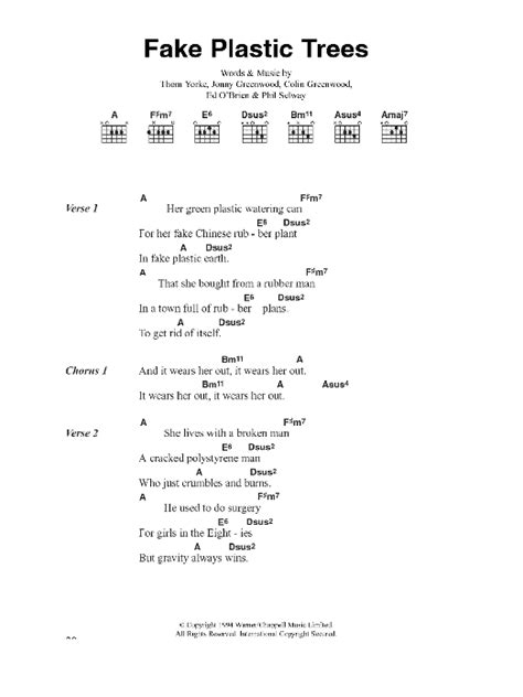 Fake Plastic Trees Chords