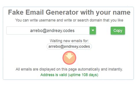 fake valid email generator