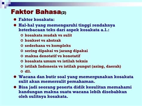 Faktor Bahasa