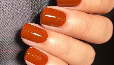 Fall Color Nails Gel Orange