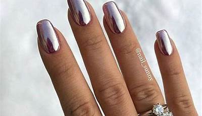 Fall Color Nails With Chrome