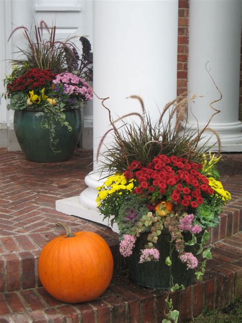 Fall container gardens, Fall flower pots, Fall planters